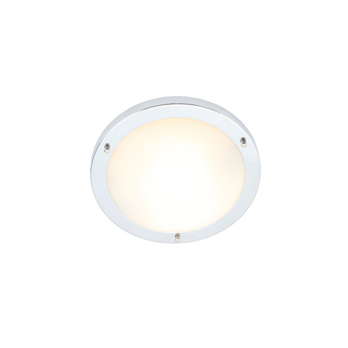 Forum Spa Delphi Polished Chrome 310mm Large LED Flush Ceiling Light - SPA-34047-CHR Viewed from a Different Angle