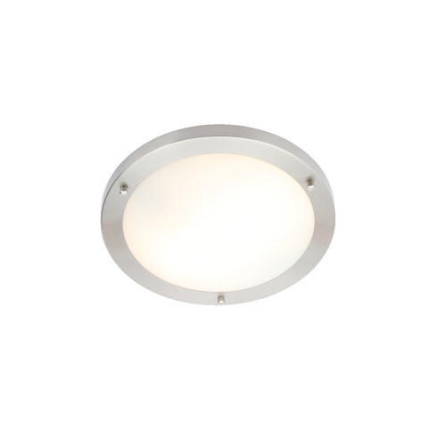 Forum Spa Delphi Satin Nickel 310mm Large LED Flush Ceiling Light - SPA-34047-SNIC Viewed from a Different Angle