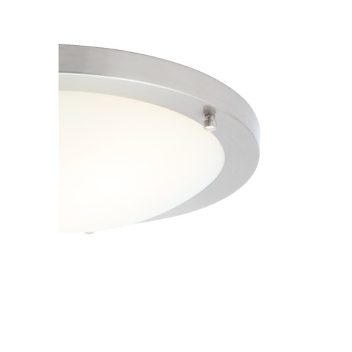 Forum Spa Delphi Satin Nickel 310mm Large LED Flush Ceiling Light - SPA-34047-SNIC Viewed from a Different Angle