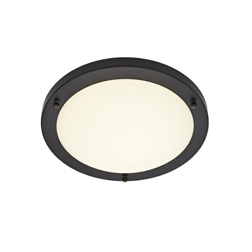 Forum Spa Delphi Matt Black 310mm Large 2 x E14 Flush Ceiling Light - SPA-34050-SBLK Viewed from a Different Angle