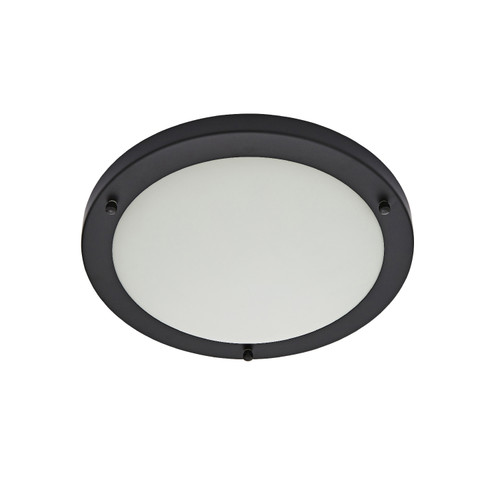 Forum Spa Delphi Matt Black 310mm Large 2 x E14 Flush Ceiling Light - SPA-34050-SBLK Viewed from a Different Angle