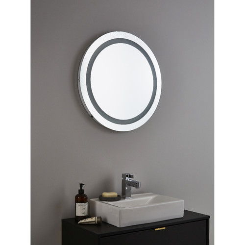 Forum Spa Nyx 600mm Round Illuminated LED Mirror with Motion Switch - SPA-35706 Viewed from a Different Angle