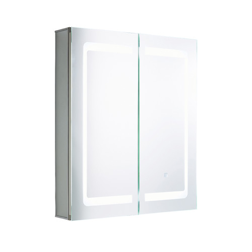 Forum Spa Hym 600mm x 700mm 2 Door Illuminated LED Mirrored Cabinet with Touch Switch and Shaver Socket - SPA-35708 Front View