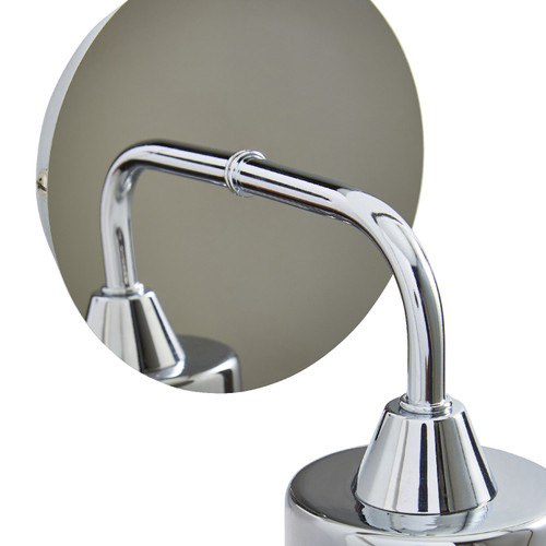 Forum Spa Patras Polished Chrome/Smoke 135mm 1 Lamp Wall Light - SPA-35811-CHR Viewed from a Different Angle