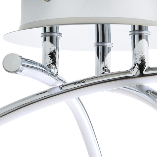 Forum Spa Mandra Polished Chrome 320mm Cross-Over LED Ceiling Light - SPA-36140-CHR Viewed from a Different Angle