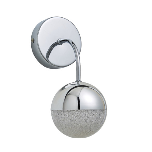 Forum Spa Rhodes Polished Chrome 150mm 1 Lamp LED Wall Light - SPA-36300-CHR Viewed from a Different Angle