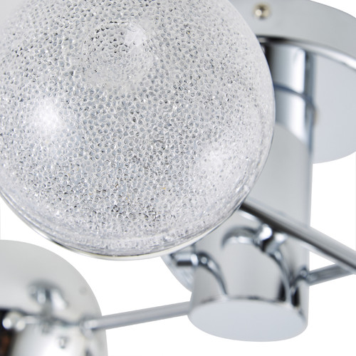 Forum Spa Rhodes Polished Chrome 100mm 3 Lamp LED Semi-Flush Ceiling Light - SPA-36302-CHR Viewed from a Different Angle