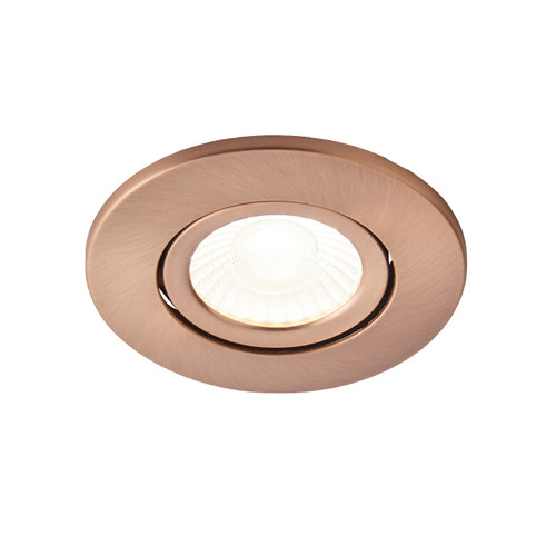 Forum Spa Como Antique Copper 31mm Fire-rated IP65 5w LED Tiltable Bathroom Downlight - SPA-38571-ACOP Front View