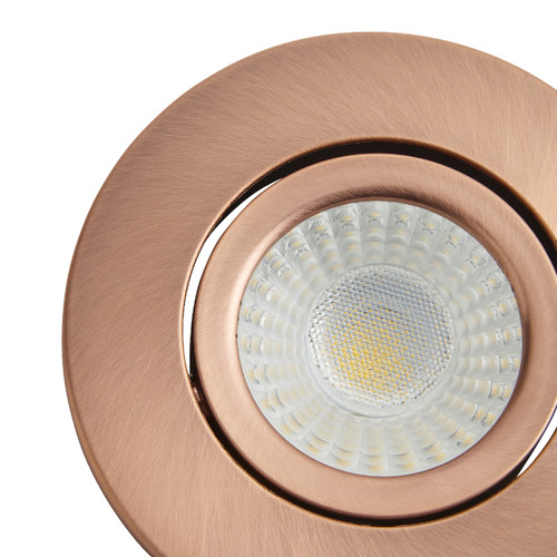 Forum Spa Como Antique Copper 31mm Fire-rated IP65 5w LED Tiltable Bathroom Downlight - SPA-38571-ACOP Viewed from a Different Angle