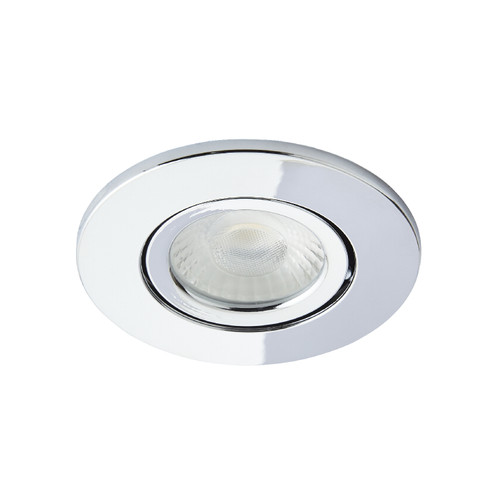 Forum Spa Como Polished Chrome 31mm Fire-rated IP65 5w LED Tiltable Bathroom Downlight - SPA-38571-CHR Viewed from a Different Angle