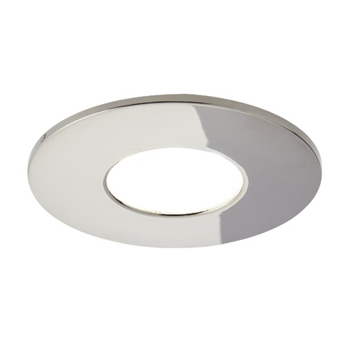 Forum Spa Como Black Chrome 68mm Fire-rated IP65 8w LED Fixed Bathroom Downlight - SPA-38572-BCHR Front View