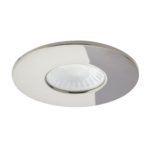 Forum Spa Como Black Chrome 68mm Fire-rated IP65 8w LED Fixed Bathroom Downlight - SPA-38572-BCHR Viewed from a Different Angle