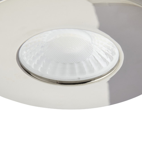 Forum Spa Como Black Chrome 68mm Fire-rated IP65 8w LED Fixed Bathroom Downlight - SPA-38572-BCHR Viewed from a Different Angle