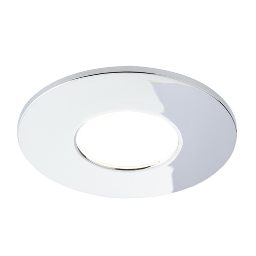 Forum Spa Como Polished Chrome 68mm Fire-rated IP65 8w LED Fixed Bathroom Downlight - SPA-38572-CHR Front View