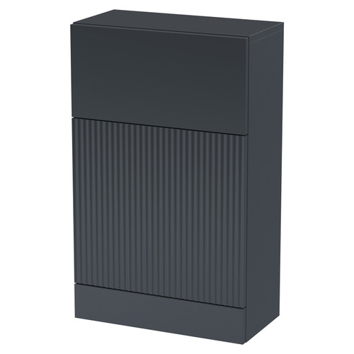 Hudson Reed Fluted Satin Anthracite 500mm Toilet Unit - FLU1441 Main View