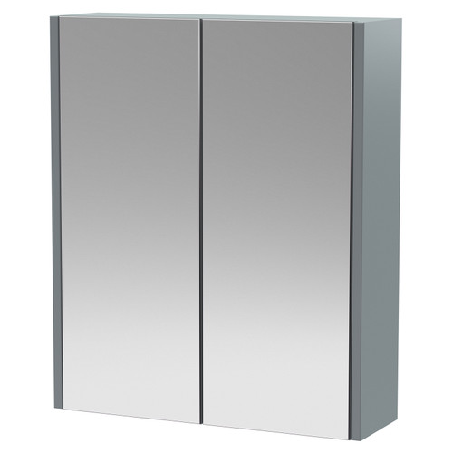 Hudson Reed Juno Coastal Grey 600mm 2 Door Mirror Cabinet - NPF2317 Main View