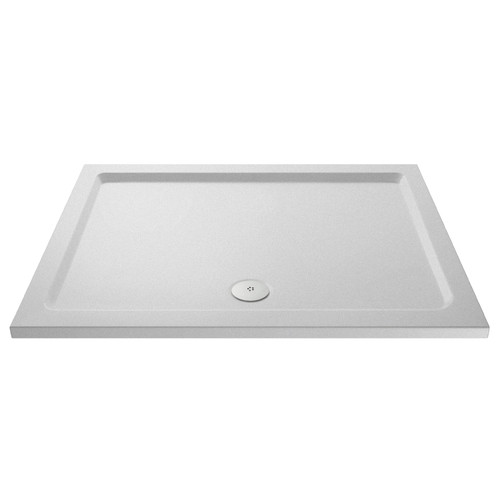 Hudson Reed White 1400mm x 800mm Slip Resistant Rectangular Shower Tray with Centre Edge Waste - NSR033 Main View