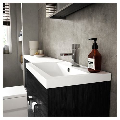 Hudson Reed Fusion Charcoal Black 800mm Vanity Unit - OFF609 Roomset