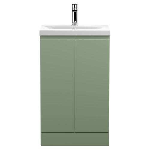 Hudson Reed Urban Satin Green 500mm 2 Door Vanity Unit with 40mm Profile Basin - URB807A Main View