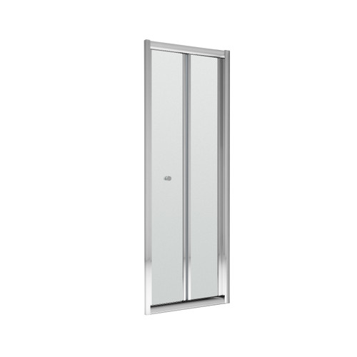 Nuie Rene Satin Chrome 760mm Bi-Fold Shower Door - SQBD76 Front View