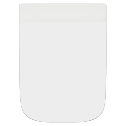 Kingston Rimless Back to Wall Toilet Pan with Soft Close Toilet Seat Top View