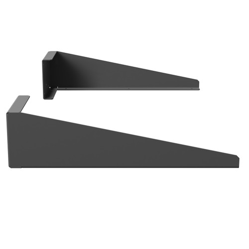 Graphite Grey 300mm Pair of Left and Right Shelf Support Brackets View From the Side