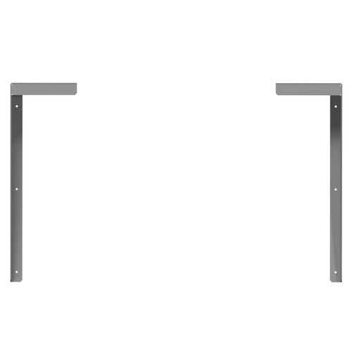 Graphite Grey 300mm Pair of Left and Right Shelf Support Brackets Top View From Above