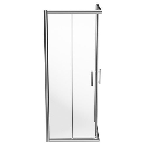 Series 6 Chrome 760mm x 760mm 2 Door Corner Entry Shower Enclosure View From the Side