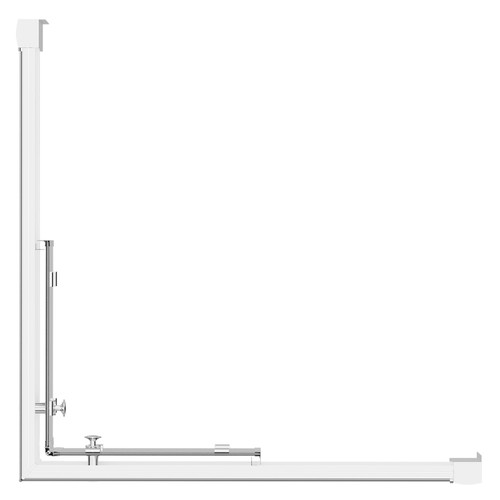 Series 6 Chrome 760mm x 760mm 2 Door Corner Entry Shower Enclosure Top View From Above