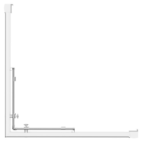 Series 6 Chrome 900mm x 900mm 2 Door Corner Entry Shower Enclosure Top View From Above