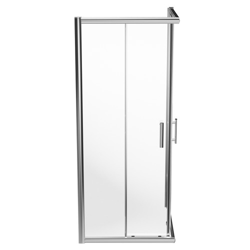 Series 6 Chrome 800mm x 800mm 2 Door Corner Entry Shower Enclosure View From the Side