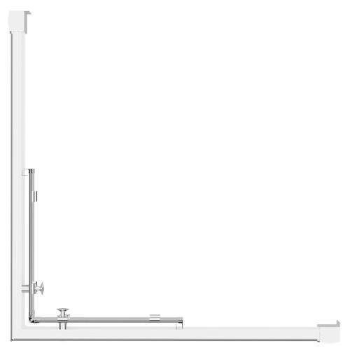 Series 6 Chrome 800mm x 800mm 2 Door Corner Entry Shower Enclosure Top View From Above