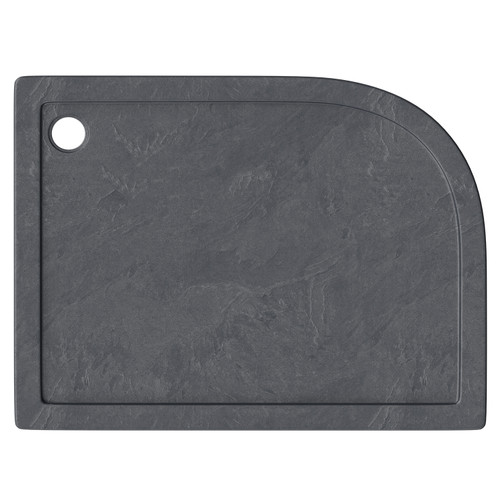 Pearlstone Slate 1200mm x 900mm x 40mm Left Hand Offset Quadrant Shower Tray Top View From Above