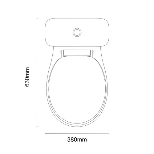 Doc M Comfort Height Toilet Pan with Cistern and Seat Dimensions