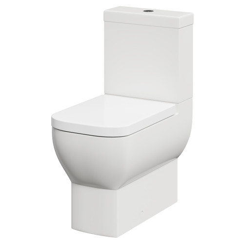 Tacoma Closed Back Close Coupled Toilet with Soft Close Toilet Seat Right Hand Side View Tacoma Closed Back Close Coupled Toilet with Soft Close Toilet Seat Right Hand Side View