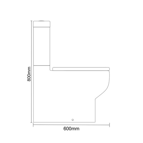 Tacoma Closed Back Close Coupled Toilet with Soft Close Toilet Seat Dimensions