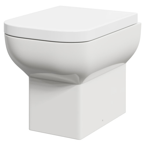 Tacoma Wall Hung Toilet Pan with Soft Close Toilet Seat Right Hand Side View