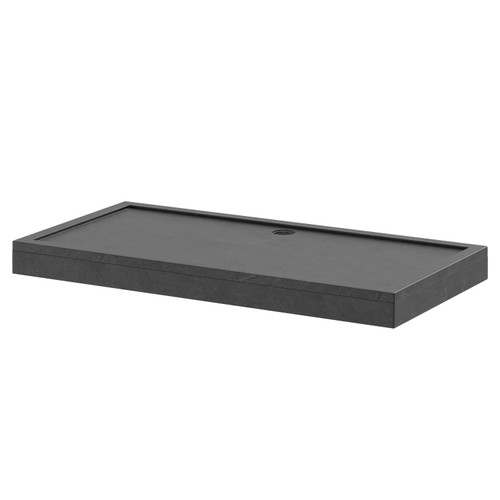 Pearlstone Slate 1800mm x 900mm x 40mm Rectangular Shower Tray and Plinth Right Hand Side View