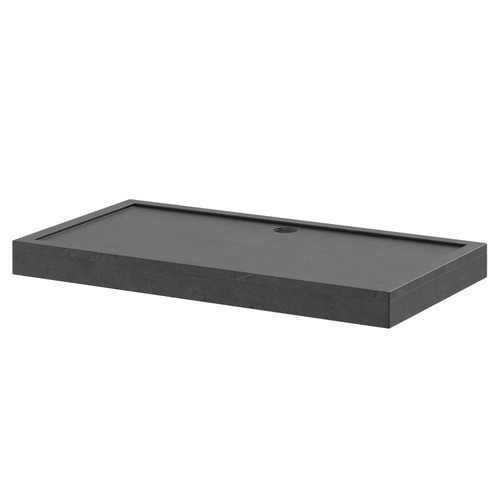 Pearlstone Slate 1700mm x 900mm x 40mm Rectangular Shower Tray and Plinth Right Hand Side View