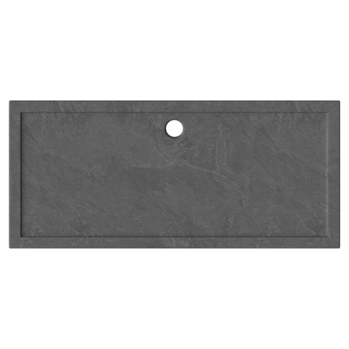 Pearlstone Slate 1700mm x 760mm x 40mm Rectangular Shower Tray and Plinth Top View From Above