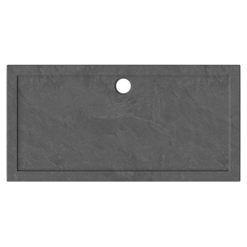 Pearlstone Slate 1600mm x 800mm x 40mm Rectangular Shower Tray and Plinth Top View From Above
