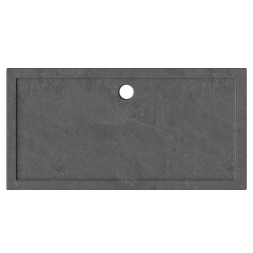 Pearlstone Slate 1500mm x 760mm x 40mm Rectangular Shower Tray and Plinth Top View From Above