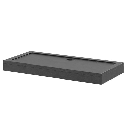 Pearlstone Slate 1500mm x 700mm x 40mm Rectangular Shower Tray and Plinth Right Hand Side View