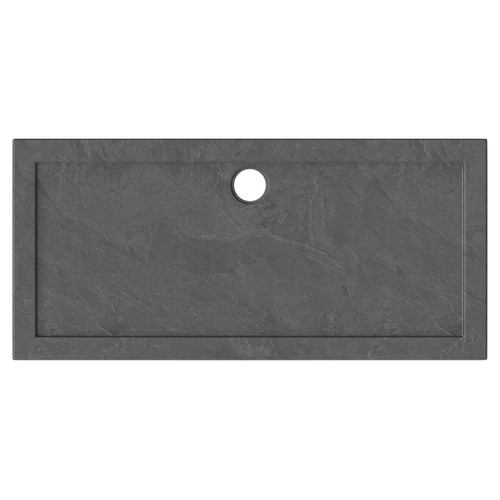 Pearlstone Slate 1500mm x 700mm x 40mm Rectangular Shower Tray and Plinth Top View From Above