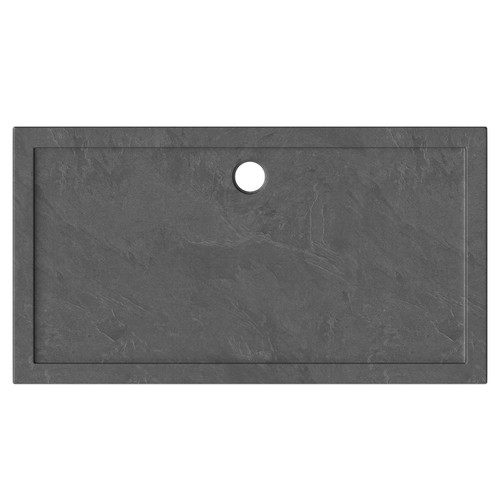 Pearlstone Slate 1400mm x 760mm x 40mm Rectangular Shower Tray and Plinth Top View From Above