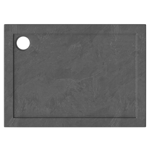 Pearlstone Slate 1100mm x 800mm x 40mm Rectangular Shower Tray and Plinth Top View From Above
