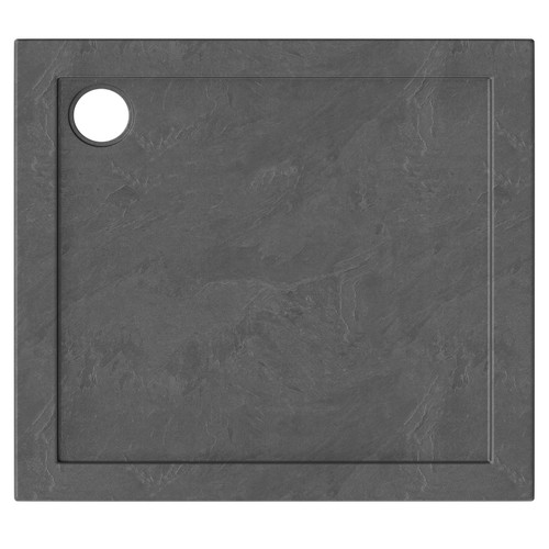 Pearlstone Slate 900mm x 800mm x 40mm Rectangular Shower Tray and Plinth Top View From Above