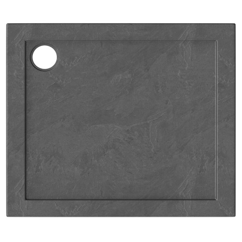 Pearlstone Slate 900mm x 760mm x 40mm Rectangular Shower Tray and Plinth Top View From Above