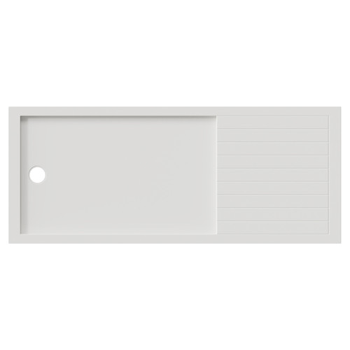 Pearlstone 1700mm x 700mm x 40mm Rectangular Walk In Shower Tray and Plinth Top View From Above