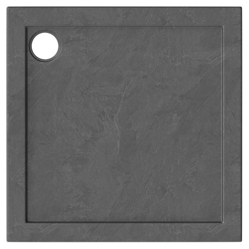 Pearlstone Slate 700mm x 700mm x 40mm Square Shower Tray and Plinth Top View From Above